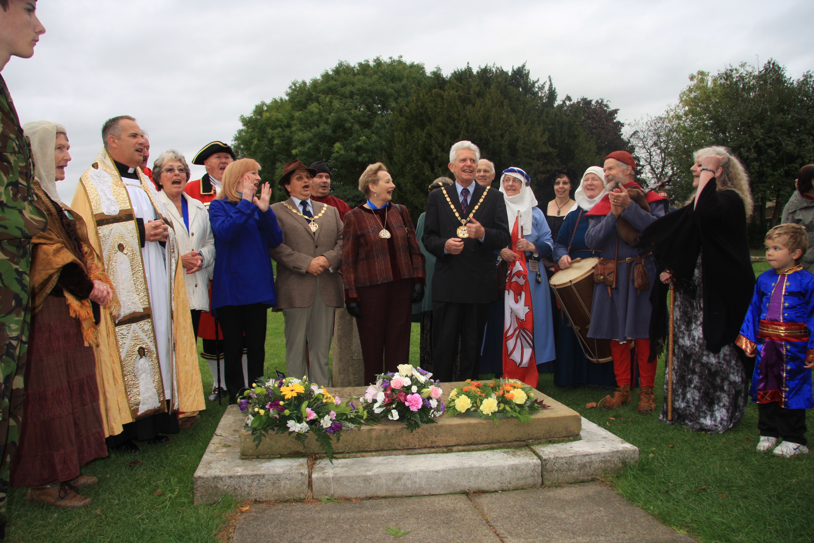 Ceremony 36  -  group at Harold Memorial Stone